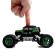 The radio -controlled “Army” jeep works on the battery, the color is green