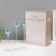 Glass candlestick set 3 pcs "Transparency of thoughts" height 26cm-2pcs., 20 cm- 1 pc. blue