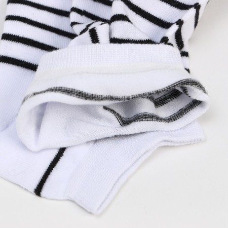 Women's socks, white/black stripes, size 25-3