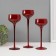 Glass "Glass" Glass Creck "Red Set 3 pcs H- 20, 23, 26x8x8 cm