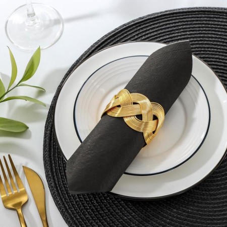 Ring for the cloth "Lira", 5 × 4.5 × 3.5 cm, gold color-1