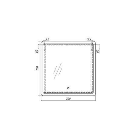 Sansa Dream 70 Alum mirror, with backlight-1