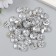 Buttons plastic for creativity 2 punctures "Crystal" set 40 pcs 1.1x1.1 cm