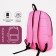 School backpack of textiles on lightning, Fulldorn, 4 pockets, pink color