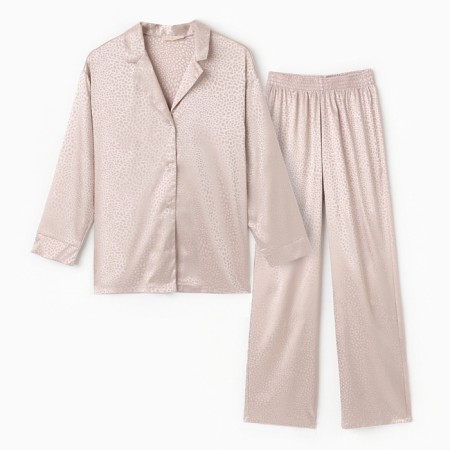 Female pajamas (shirt, trousers) KAFTAN "Leopard", Coffee, r.52-54-5