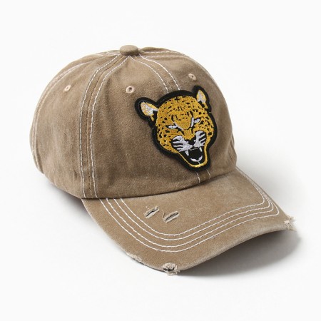 Men's cap Minaku "Leopard", sandy color, rr 56-58