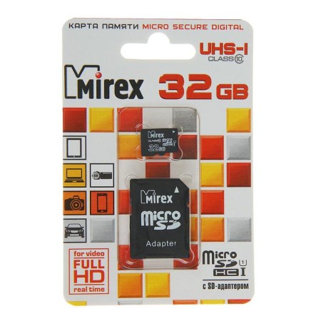 Memory map Mirex Microsd, 32 GB, SDHC, UHS-I, class 10, with adapter SD-2