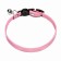 Soft cat collar with a bell, 30 x 1 cm, textiles, pink