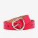 Building belt, width 2.4 cm, metal buckle, fuchsia color