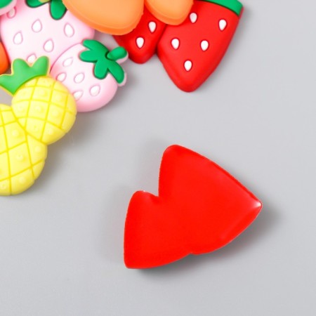 Decor for creativity rubber "Fruits, berries and vegetables" set 16 pcs mix 3x2.3 cm-3