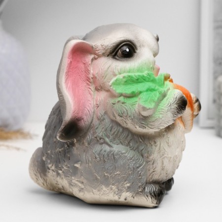 Piggy bank "Rabbit with carrots" 15x13x13cm-3