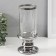 Ceramics candlestick, glass for 1 candle "Wells" d = 8 cm silver 10x10x21.5 cm