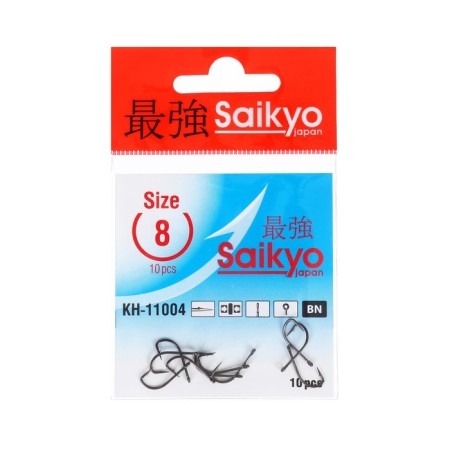 Hooks Saikyo KH-11004 Crystal BN No. 8, 10 pcs