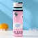 A glass bottle with a handle in a flamingos cover, 500 ml, h = 23.5 cm, Mix drawing