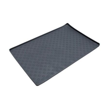 Silicone rug for a bowl with texture, 48 x 30 cm, dark gray-1