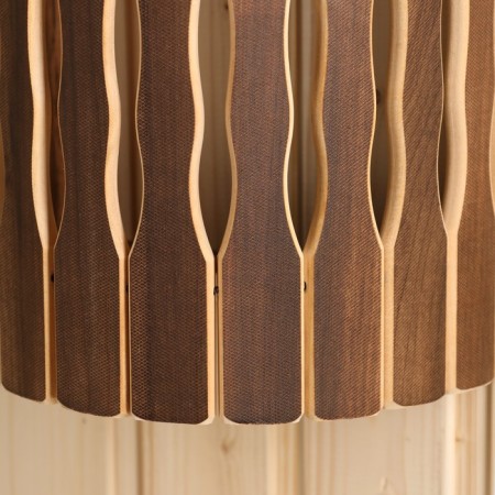 The lampshade is wooden, semicircular "Dobrynya" No. 2 29.5x23x16 cm-2
