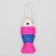 Kogetta toy Sizalevaya "Fish-strip", 11 cm, white/pink/purple