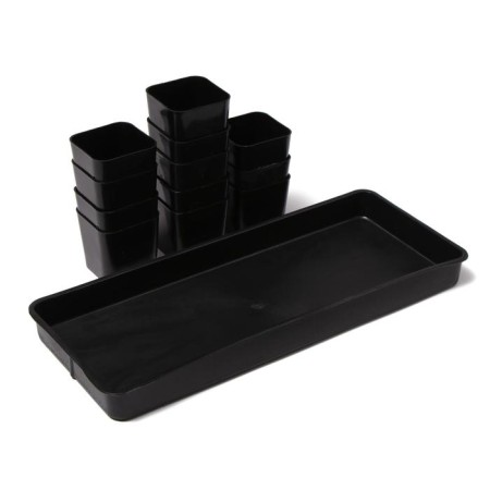 Set for seedlings: glasses of 300 ml (12 pcs.), Patron 43 × 18 cm, mix, Greengo-9