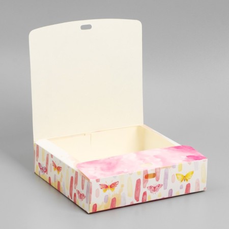 Gift folding box, packaging, “pleasant moments”, 20 x 18 x 5 cm, without tape-3
