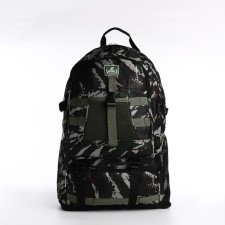 A thyroid backpack with an increase in 65l, 5 external pockets, khaki color