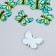 Decor for creativity plastic "Butterfly, green-blue wings" 2.5x3.2 cm