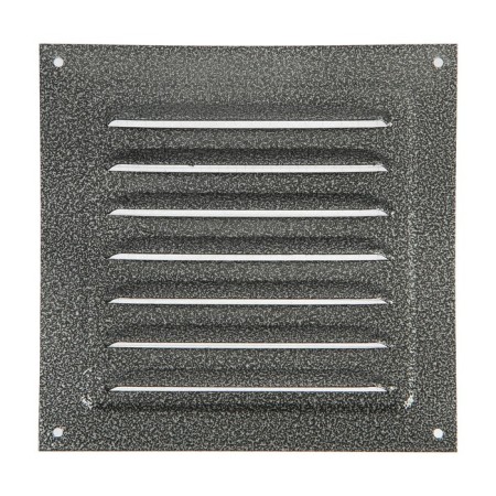 Ventilation grate Zein luxury RM1717SR, 175 x 175 mm, with a grid, metal, silver-3