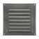 Ventilation grate Zein luxury RM1717SR, 175 x 175 mm, with a grid, metal, silver
