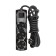 Extension cord Premium 3 nests, 3m, 3x1.5mm², s/s, with a switch, black rexant