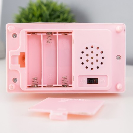 Night -bend musical "Snow Shar" 5XLED from batteries 3AAA pink 6.5x11x21cm Risalux-6