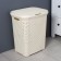 Babel basket with a lid, 60 l, 34 × 44 × 56 cm, ivory color