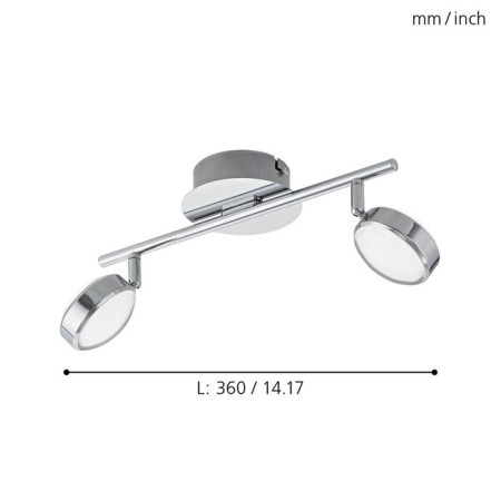 Salto 2x5.4W lamp LED Chrome-2