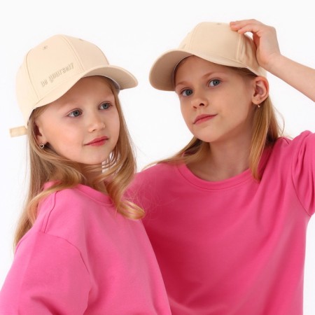 Кепка детская для девочки Be you, цвет бежевый, р-р 52-54, 5-7 лет-11