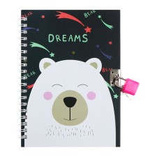 Gift notebook, 45 sheets, line, on the castle, on the crest, the bear is white (17.8x13cm) 1054943
