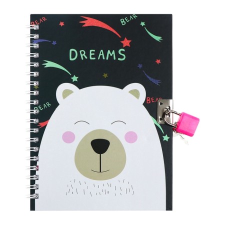 Gift notebook, 45 sheets, line, on the castle, on the crest, the bear is white (17.8x13cm) 1054943