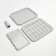 Dog toilet with a column and a wall of 51 x 41 x 27cm, light gray