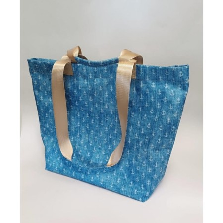 Bag Women's shopper Blue Oxford anchor-2
