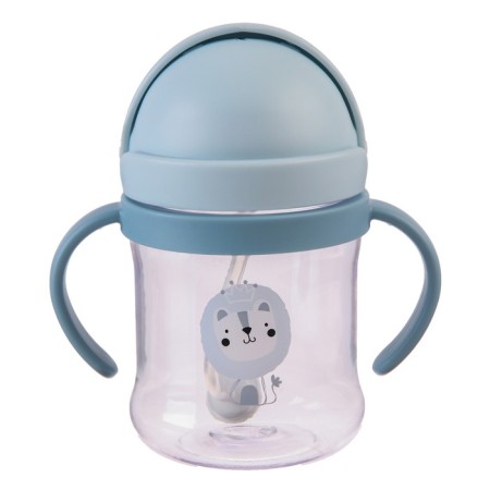 Drill - children's impotion with silicone tube, 250 ml., With handles, blue color-3