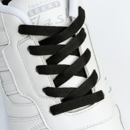 Flat laces 7 mm, 160 cm, black color, steam-3