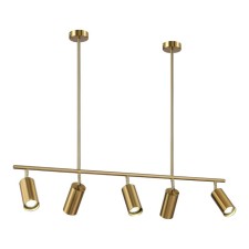 Светильник подвесной St Luce. SL1206.303.05. Sormano. 5х5 Вт, GU10, 4000K, 1500 Lm, 100х8х75 см, цвет латунь