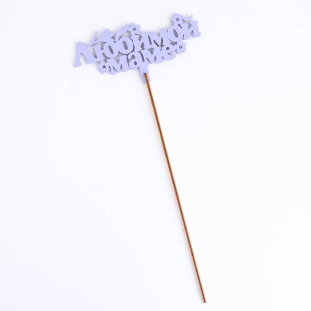 Topper wooden "beloved mother" lavender 14x7 cm-3