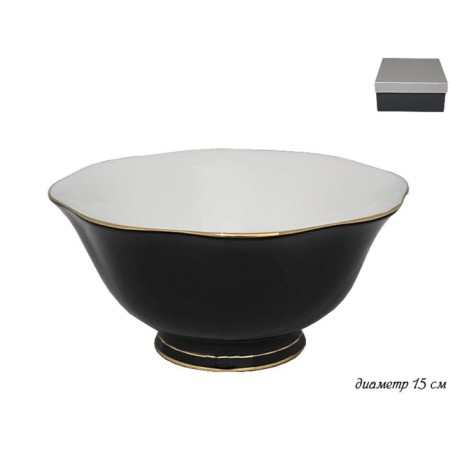 Lenardi Black salad bowl, d = 15 cm