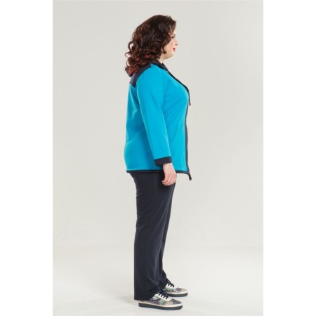 Female suit, size 54, blue color-5