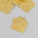 Decor "Gift" gold 4 cm set 5 pcs foam glitter
