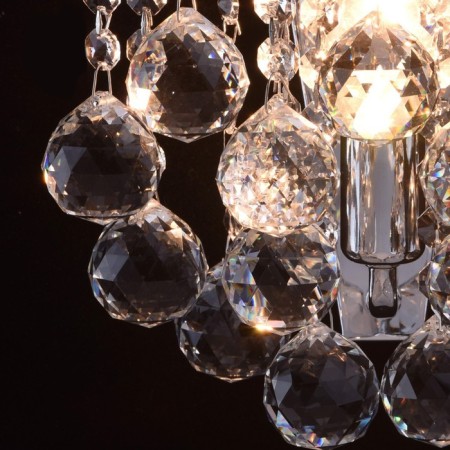 Bra "Pearls" 1x60W E14 chrome 21x22x15cm-4