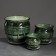 Set of pots 3 pcs. "Meander" green: 10l, 3l, 1.2l