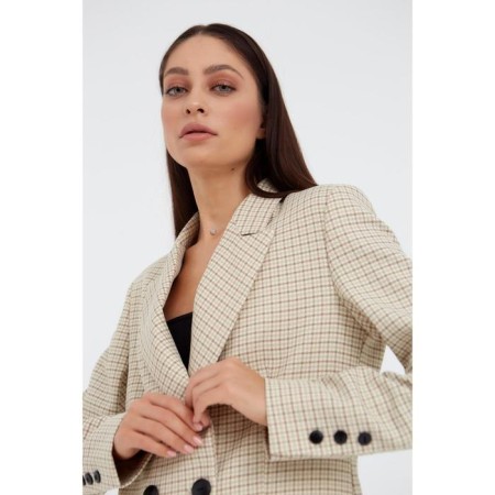 Jacket female double -breasted mist p. 46, beige-1