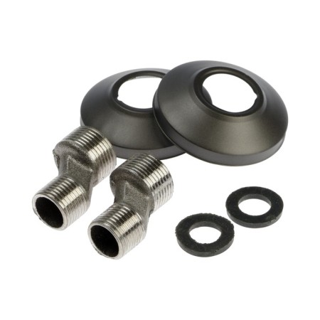 Bath mixer Zein Z3842, single -leaf, shower set, watering can 5 modes, graphite-10