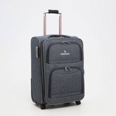 Small 20 suitcase, a lightning department, code lock, 3 wheels, 2 outer pockets, color gray color-1