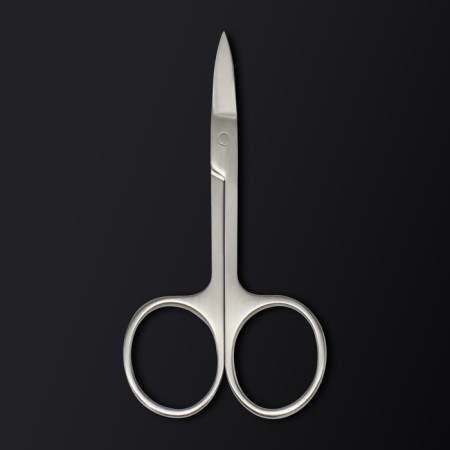 Manicure scissors "Premium", bent, narrow, 9 cm, on the blist, silver color-5