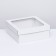 Self -charged box, with a window, white, 30 x 30 x 12 cm